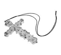 TOBBOMEY Collana Unisex con Ciondolo Croce in Plastica Accessorio Religioso per Halloween e Cosplay Ornamento Decorativo con Superficie Liscia e Resistente per Donne e Uomini
