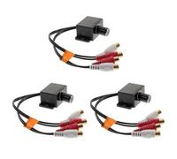 TOBBOMEY Controllo del volume RCA 3 pezzi per audio per auto, manopola di controllo del subwoofer con regolazione del livello dell'amplificatore, manopola dei bassi remota in per uso in veicoli