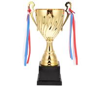 TOBBOMEY Coppa Premio Gara Sportiva in Metallo e Plastica 33,5 Cm Premio Competizione Scuola Accessorio Ricompensa per Studenti e Eventi Sportivi