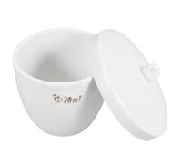 TOBBOMEY Crogiolo in Porcellana Chimica da 70 Ml con Coperchio Resistente ad Alte Temperature per Fusione e Raffinazione Attrezzatura da Laboratorio Versatile per Uso Industriale e