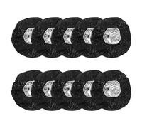 TOBBOMEY Cuffie per capelli con condizionamento profondo da 10 pezzi - Cuffie da doccia riutilizzabili in alluminio per la colorazione dei capelli, per uso domestico e in salone, nere