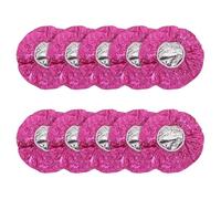 TOBBOMEY Cuffie per capelli con condizionamento profondo da 10 pezzi - Cuffie da doccia riutilizzabili in alluminio per la colorazione dei capelli, per uso domestico e in salone Rosy