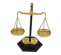 TOBBOMEY Decorazione Bilancia in Metallo Bilancia Simbolo Giustizia Soprammobile per Ufficio Casa Centro Tavola Moderno in Metallo Durevole Ornamento Armonia per Tavolo Soggiorno Studio