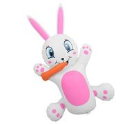 TOBBOMEY Decorazione Gonfiabile Coniglio Pasquale per Giardino e Casa Addobbo Riutilizzabile e Facile da Conservare Idea Regalo Pasqua per Interni ed Esterni