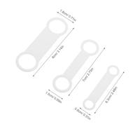 TOBBOMEY Fascia Elastica in Silicone Bianca per Targhette Identificative Cani da Compagnia Set da 6 Pezzi 3 Misure Silenziosa e Scorrevole Protezione per Collari Cuccioli e Gatti