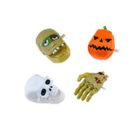 TOBBOMEY Giocattoli Meccanici a Carica Halloween 4 Pezzi, Giocattoli Creativi Spaventosi per Sacchetti di Caramelle, Regalo Festa Halloween Stimolante Coordinazione e Concentrazione