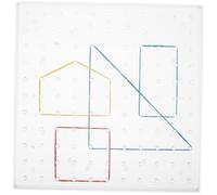 TOBBOMEY Giocattolo Di Apprendimento Visivo Pannello Due Lati Kit Di Esplorazione Delle Forme Geometriche Per Ragazzo Ragazza Attività Elastici e Puzzle Educativo Per Scuola Elementare