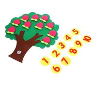 TOBBOMEY Giocattolo Digitale Albero da Frutto Non Tessuto, Sussidio Didattico la Matematica, Puzzle per Piccoli, Forniture per L'asilo e Giochi di Conteggio Frutta Lo Sviluppo