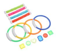 TOBBOMEY Giochi Subacquei per Anelli Colorati e Bastoncini Immersione Piscina e Lisci per Ragazzi e Ragazze Divertimento e Allenamento Acquatici