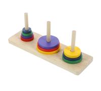 TOBBOMEY Gioco Da Tavolo Torre Di Hanoi in Legno Colorato Per Adulti e Ragazzo Ragazza, Puzzle Intellettuale Creativo e Stimolante, Gioco Educativo Per Sviluppo Mentale e Relax