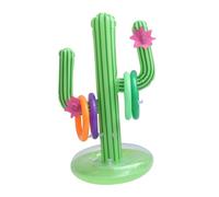TOBBOMEY Gonfiabile Cactus Verde con Anelli da Lancio Decorazione Piscina e Festa PVC Resistente e Riutilizzabile per Party in Giardino e Spiaggia