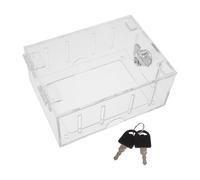 TOBBOMEY Grande Cassetta di Sicurezza per Termostato in Acrilico Trasparente Serratura e Coperchio Bloccabile, Custodia Protettiva per Termostati Controllo Accessi, per Uffici, Abitazioni