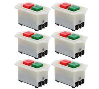 TOBBOMEY Interruttore per Smerigliatrice da Banco 6 Pezzi Pulsante di Avvio e Arresto Industriale Sicurezza Integrata e Attivazione Rapida per Trapano a Colonna e Macchina da Taglio