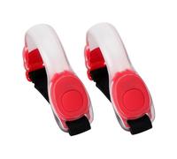 TOBBOMEY Lampada da Corsa Notturna LED 2 Pezzi Rossa Luce Sportiva Fluorescente per Corridori e Ciclisti Braccialetto Luminoso Portatile per Sicurezza Outdoor al Buio