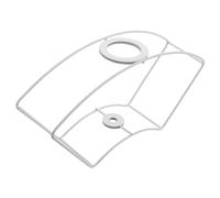 TOBBOMEY Lampada da Tavolo in Metallo con Gabbia Filo Paralume Vintage Forma di Ventaglio per Portalampada Base Piccola e Lucidata per Lampada da Scrivania Sospensione Retrò per Cucina e