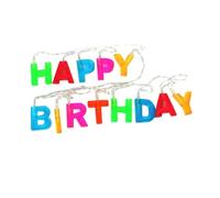 TOBBOMEY Lampada Decorativa a LED per Compleanno 13 Metri Lettere Inglesi in PVC senza Batteria Luce a LED per Feste Camera da Letto Soggiorno Balcone