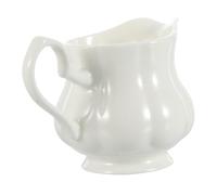 TOBBOMEY Latte Professionale in Ceramica Bianca con Beccuccio Punta Piccola Brocca per Salse e Latte per Casa Bar e Ristoranti