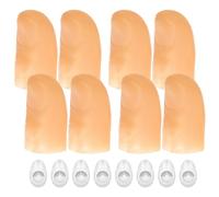 TOBBOMEY Luci le Dita Rosse a Punta del Pollice, Set 8 Pezzi, Lampade da Dito Super Luminose a LED per Ragazzo Ragazza e Amici, Taglia Unica, per Spettacoli e Feste Magiche