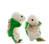 TOBBOMEY Marionetta Mano Animale Verde in Peluche Morbido per Adulti Gioco Interattivo di Racconti e Immaginazione Burattino Animale per Attività Creative e Relazioni Genitore-figlio