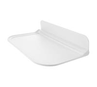 TOBBOMEY Mensola Pieghevole da Parete in Bianco Portasciugamani e Portaoggetti Compatto per Bagno Cucina e Camera Soluzione di Stoccaggio Leggera e Capiente Facile da Usare e Montare