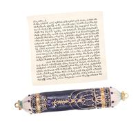 TOBBOMEY Mezuzah Decor Vintage in Metallo con Pergamena Ebraica Ornamento Religioso per Porta Ingresso Casa e Ufficio Design Delicato e Retro Come Regalo Ebraico Kosher