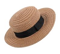 TOBBOMEY Mini Cappello Intrecciato in Paglia per Bambole Accessorio Decorativo Artigianale Cappellino Tondo per Vestire Bamboline e Decorazioni Te