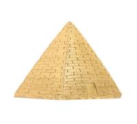 TOBBOMEY Miniatura Piramide dell'Antico Egitto in Resina Dorata Statuetta Decorativa Creativa per Micro-Paesaggio Ornamento Antico per Casa e Ufficio Figura Artistica da Tavolo Elegante