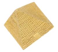 TOBBOMEY Ornamento Piramide Egizia in Resina Dorata Piccola Statua da Tavolo per Decorazione Casa e Supporto Didattico Statuetta Vintage