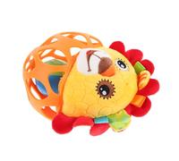 TOBBOMEY Pallina Sonaglio Mano per Ragazzo Ragazza Gioco Sensoriale in Silicone e Plush Forma di Leone Arancione Training Tattile e Coordinazione per Ragazzo Ragazza Portatile e Facile da