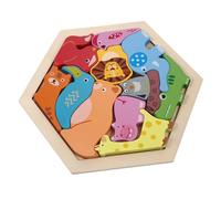 TOBBOMEY Puzzle Animali in Legno per Giocattolo Educativo Cognizione Colori e Forme Creativo per Sviluppo Manuale e Apprendimento Divertente Sicuro con Bordi Lisci per Bambine