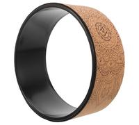 TOBBOMEY Ruota Yoga in PU e Tpe con Soft Cork Rullo per Stretching Schiena e Allenamento Pilates Accessorio Yoga per Flessibilità e Massaggio Muscolare Leggera e Portatile per Casa e