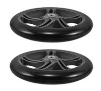 TOBBOMEY Ruote di Ricambio per Sedia a Rotelle in PU Antiscivolo da 8 Pollici 200 MM Set da 2 Pezzi Ruote Silenziose Compatibili Deambulatori e Ausili per la Mobilità Pneumatici