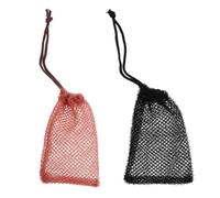 TOBBOMEY Sacchetto Per Sapone in Rete Schiumogena 2 Pezzi, Astuccio Per Saponetta Portatile Nei Colori Caffè e Nero, Per Viaggi e Uso Quotidiano, Adatto a Tutte Le Età