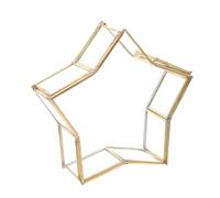 TOBBOMEY Scatola di Imballaggio in Vetro a Forma di Stella a Cinque Punte Piccola Bottiglia dei Desideri Creativa per Fiori Conservati e Gioielli Contenitore Multifunzionale per Regali