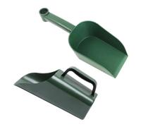 TOBBOMEY Set 2 Pezzi Pala da Giardino in Plastica Verde, Paletta per Terriccio Bonsai e Piante Grasse, Attrezzi da Giardinaggio Leggeri e Multifunzionali per Orto e Fiori