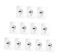 TOBBOMEY Set 20 Ganci a Vite senza Soluzione di Continuità 6X6Cm per Parete senza Foratura Supporto Resistente per Cucina e Mensole Adesivi Riposizionabili per Legno Piastrelle e