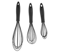 TOBBOMEY Set 3 in Silicone per Cucina Sbattitore per Uova e Impasti Impugnatura Morbida Resistente al Calore per Fornelli e Forno Adatto a Pentole Antiaderenti e Uso Quotidiano