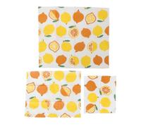 TOBBOMEY Set 3 Panni in Cera D’Api Riutilizzabili per Alimenti Involucro Alimentare in Cotone Organico Design Ecologico per Conservazione Naturale di Frutta Formaggi e Pane Adatto per