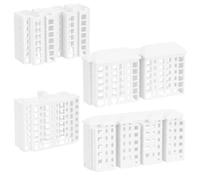 TOBBOMEY Set 4 Mini Edifici in Plastica Per Modelli Di Paesaggio, Modello Di Condominio in Miniatura Per Decorazioni e Diorami, Accessori Per Modellismo e Hobby, Adatti a Micro Paesaggi e Scenografie