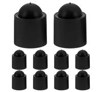 TOBBOMEY Set da 10 Coperture in Gomma Nere e Rosse per estremità e Coda Stecca da Biliardo, Protezione per Connettori e Rivestimento Inferiore, Accessori per Manutenzione Stecche da