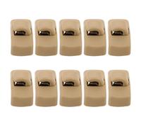 TOBBOMEY Set da 10 Pezzi Clip di Fissaggio per Aletta Parasole Auto Beige, in Abs Resistente per Sostituzione Gancio Visiera Compatibile con Modelli Golf, Accessori per Interni Auto
