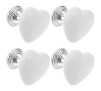 TOBBOMEY Set da 4 Aiuti per Pulsante Wc a Forma di Cuore Manopole per Pulsante di Scarico Serbatoio Wc Accessori Bagno Pratici e Facili da Installare