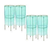 TOBBOMEY Set da 4 Gabbie Protettive per Piante da Orto in Plastica Rigida Ø24Cm H55Cm Coperture Antivento e Antigelo per Piante Rampicanti e Ortaggi Protezione Riutilizzabile per