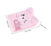 TOBBOMEY Taccuino Peluche Cartone Animato Portatile per Diario Segreto con Copertina Morbida Rosa Forma di Agnello Notebook Scrittura Leggero per Piani Settimanali e Mensili Regalo per