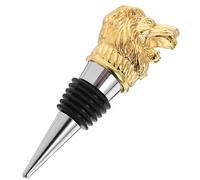 TOBBOMEY Tappo Per Bottiglia A Forma Di Testa Di Animale Tappo Per Bottiglia Di Vino Simpatico Tappo Per Feste Decorativo Retrò Con Testa Di Leone Tappo Per Bottiglia Novità Tappo