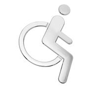TOBBOMEY Targhetta Segnaletica Wc Disabili in Abs Resistente Cartello Toilette per Porte Bagni Pubblici e Ascensori Design Semplice e Durevole Adatta Spazi Accessibili e Servizi Igienici