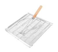 TOBBOMEY Tostapane Pieghevole in Inossidabile per Fornello e Campeggio Supporto Perforato per Tortillas Pane e Grigliate Resistente e Multiuso per Cucina e Outdoor