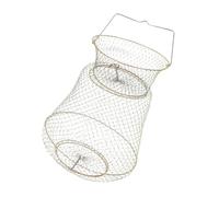 TOBBOMEY Trappola per Pesci in Filo d Acciaio Robusto Gabbia Rotonda Portatile per Pesca di Gamberetti e Granchi Rete da Pesca Compatta e Sicura con Liscio per Pescatori in Viaggio