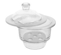 TOBBOMEY Vaso Essiccatore in Vetro da Laboratorio Trasparente Resistente alla Corrosione Essiccatore Sottovuoto per Esperimenti Scientifici e Didattica