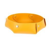 TOBBOMEY Vassoio per Dadi Pieghevole in Pelle PU Giallo Scatola Portaoggetti Multifunzione per Piccoli Oggetti Vassoio Creativo da Tavolo per Casa e Feste